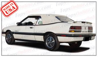 1988 thru 1992 Pontiac Sunbird, Sunbird GT, LE & SE